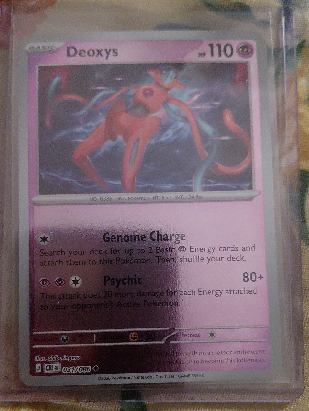 Deoxys TCG Card - Pink Psychic Card